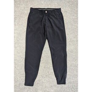 Primo Pants Mens 33 (32x29) Regular Performance Jogger Stretch Ankle Zip Navy